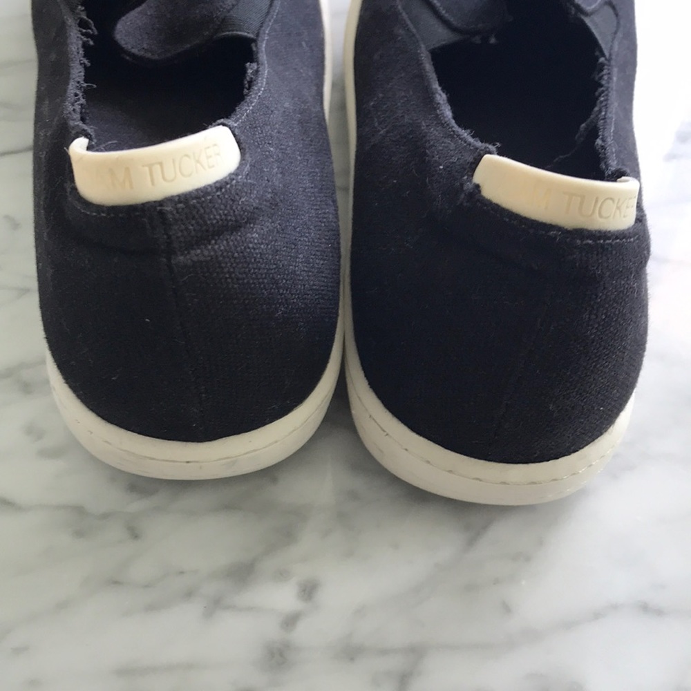 Adam Tucker Black Canvas Slipon Sneakers - Picture 8 of 12